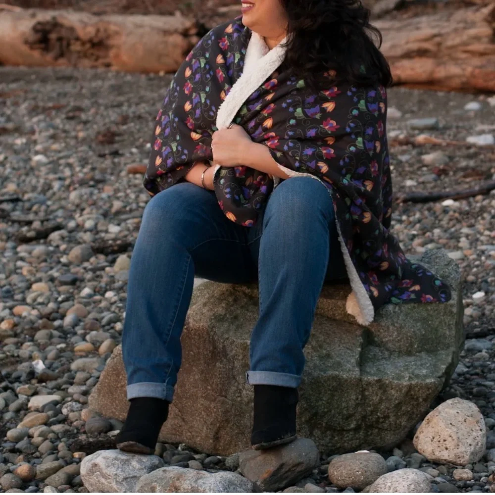 Beautiful Fleece Sherpa Blanket Soul Curiosity ‘Renewal’ by artist Tessa Sayers